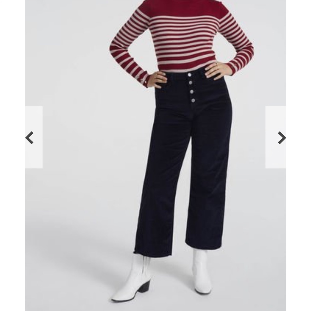 *new w/ tags* wide leg cropped cord culottes